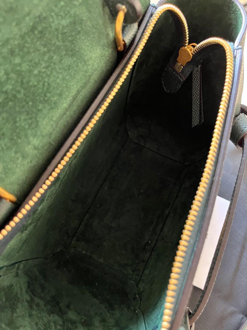 CELINE Smooth Calfskin Mini Belt Bag Army Green 992945