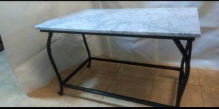 Center Table with White Marble