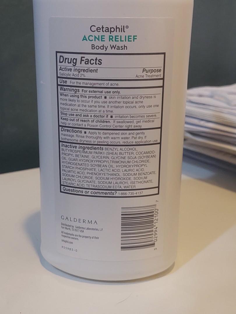Cetaphil Acne Relief Body Wash for Acne Prone Skin, Beauty & Personal