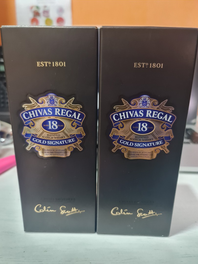 Chivas Regal 18 Years 200ml x 2, Food & Drinks, Alcoholic ...