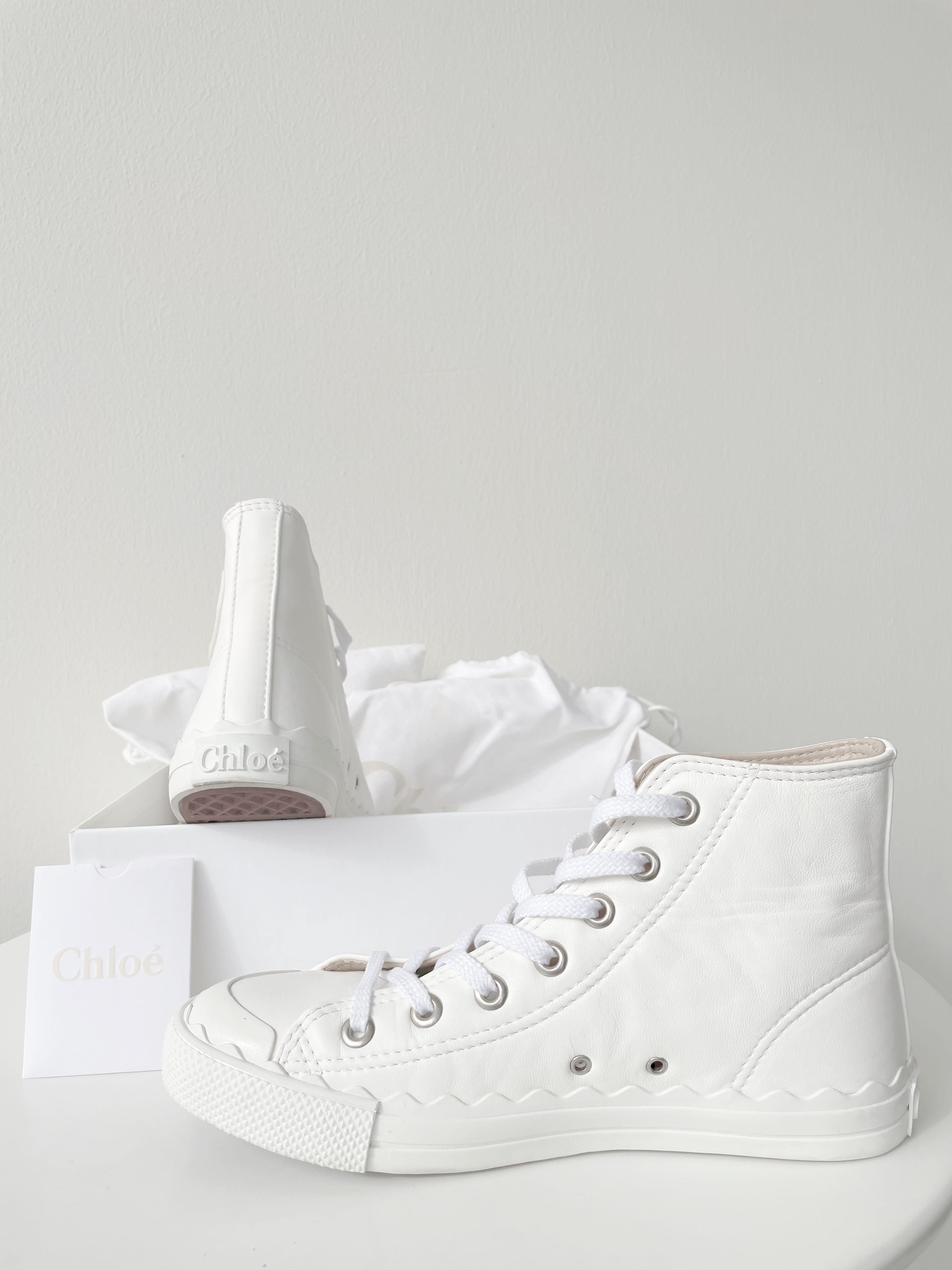 Chloe high sale top sneakers