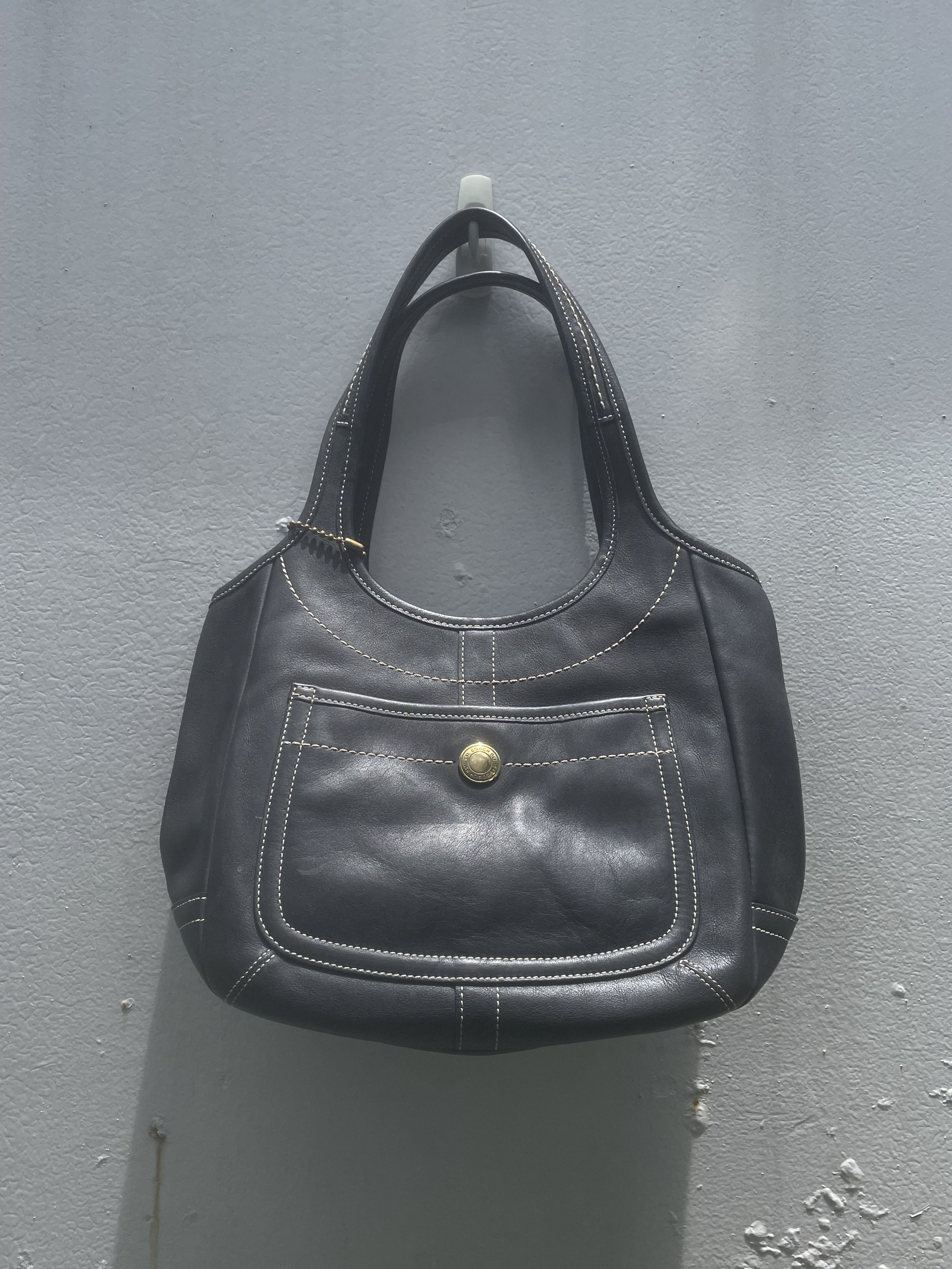 Vintage Coach Legacy Ergo Leather Hobo Handbag In Black No E Luxury Bags Wallets