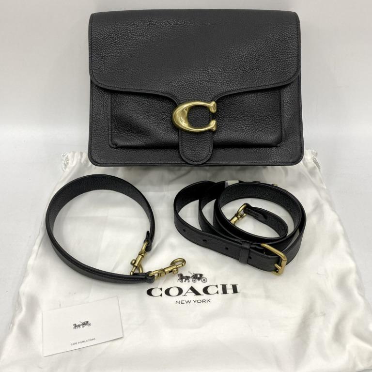 COACH 73723 BLACK LEATHER 2 WAY BAG 227014760