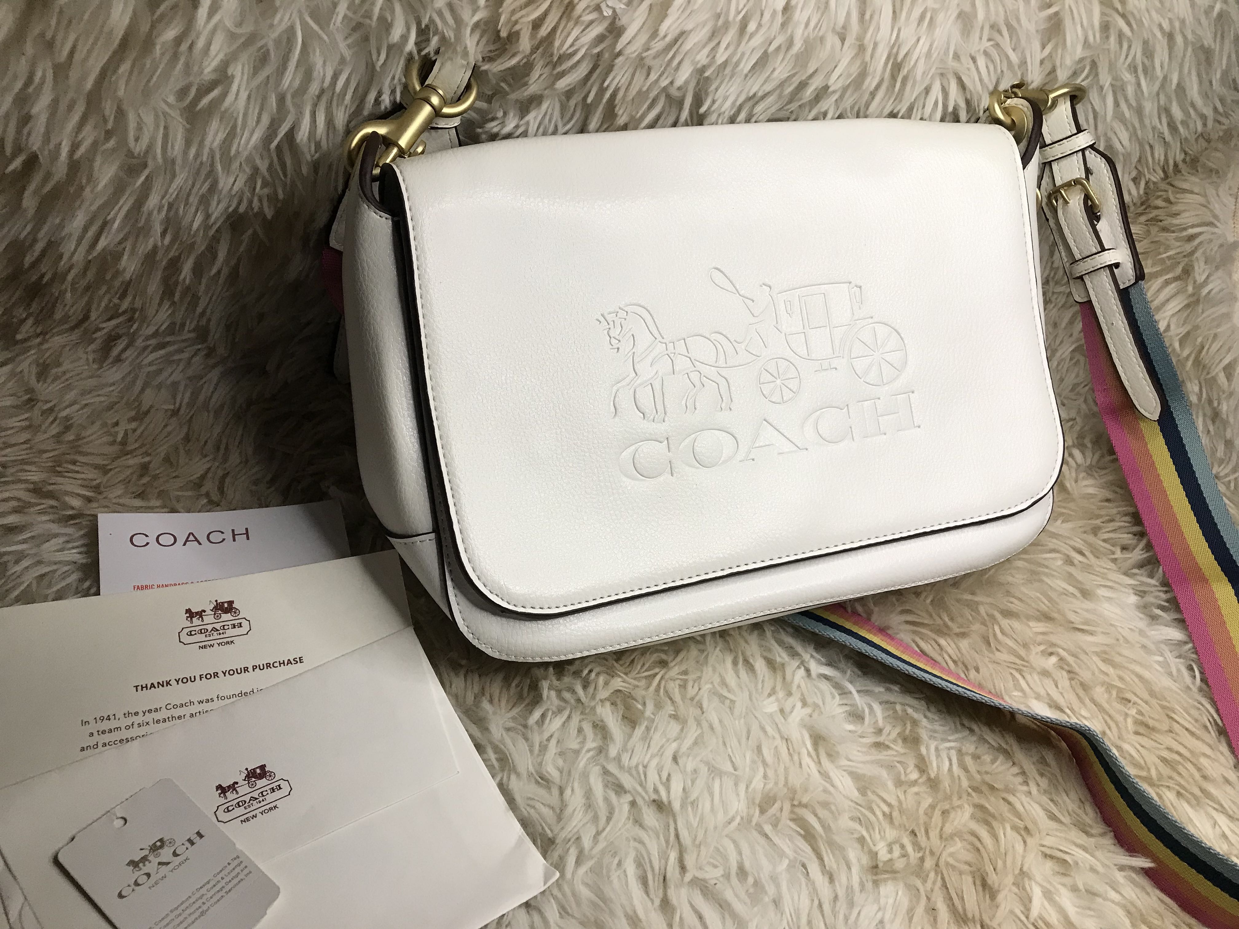 Coach jes messenger shop bag in chalk