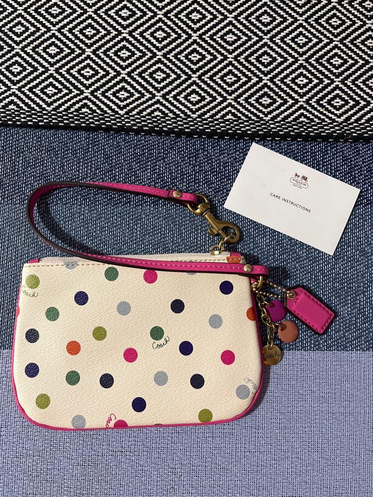Coach multicolor wristlet clearance