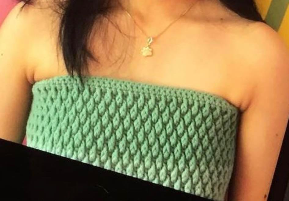 Crocheted Tube Top, Women's Fashion, Tops, Sleeveless on Carousell