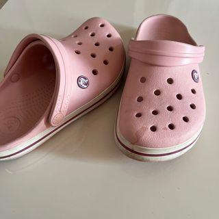 Crocs 布希鞋 粉紅色 w6 m4