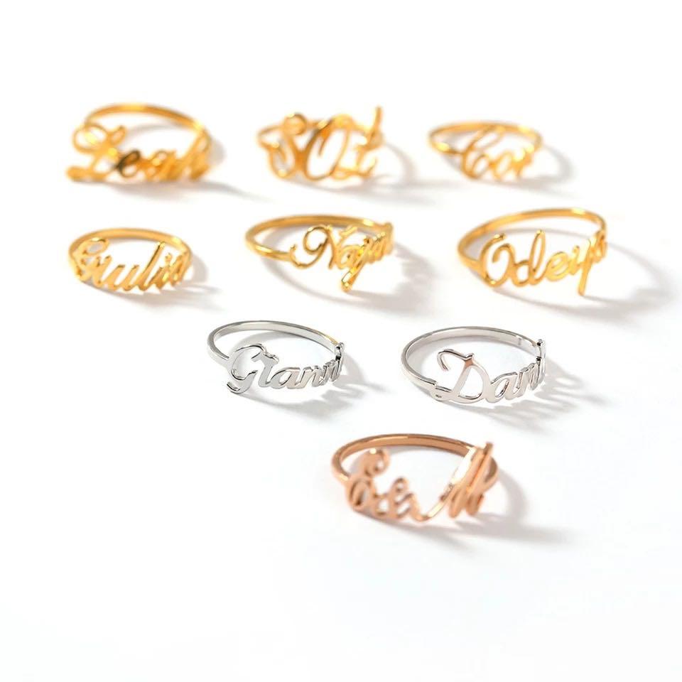 Custom ring custom gift present gf bf couple friends family