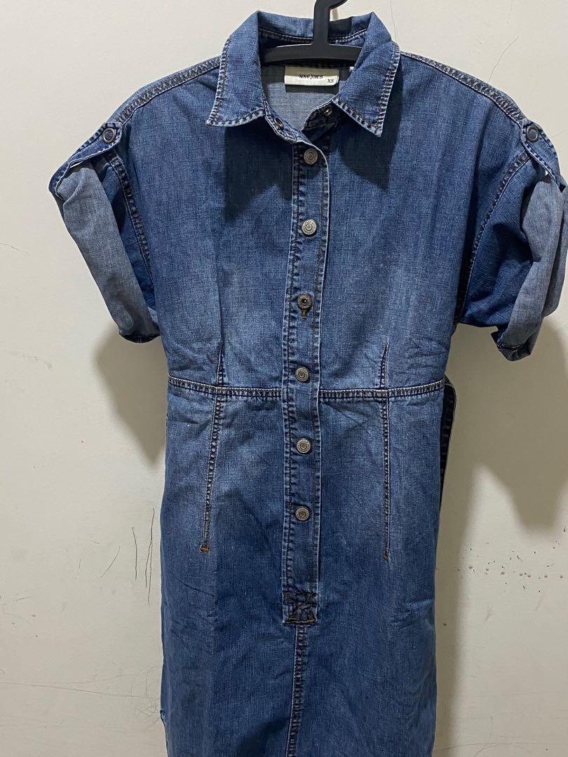 Denim Dress mango, Fesyen Wanita 