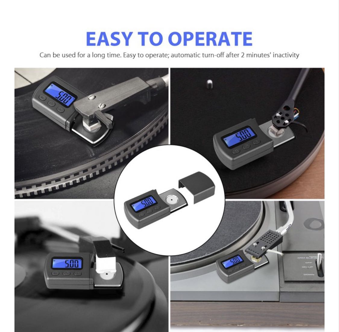 Digital Turntable Stylus Force Scale Gauge 0.01g Blue LCD Backlight
