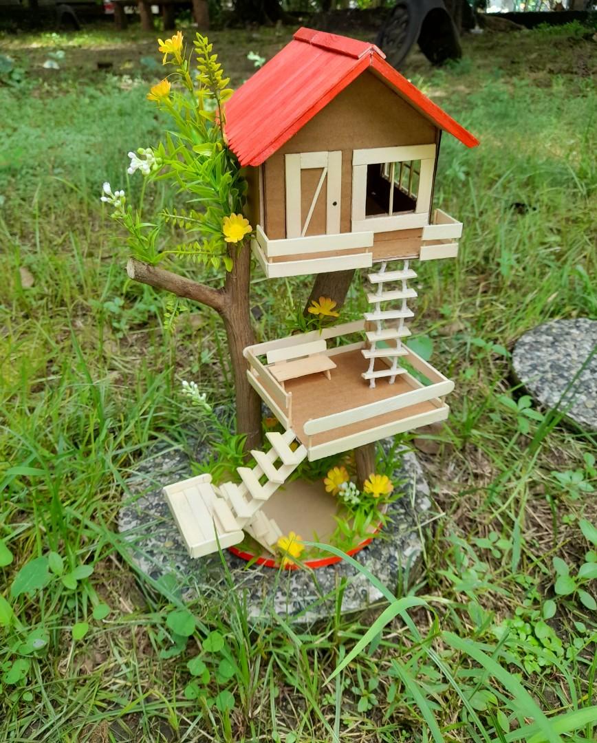 Diy miniature treehouse, Hobbies & Toys, Stationary & Craft, Handmade