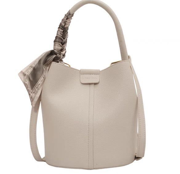 Faux leather cream sling bag, Women's Fashion, Bags & Wallets, Cross ...