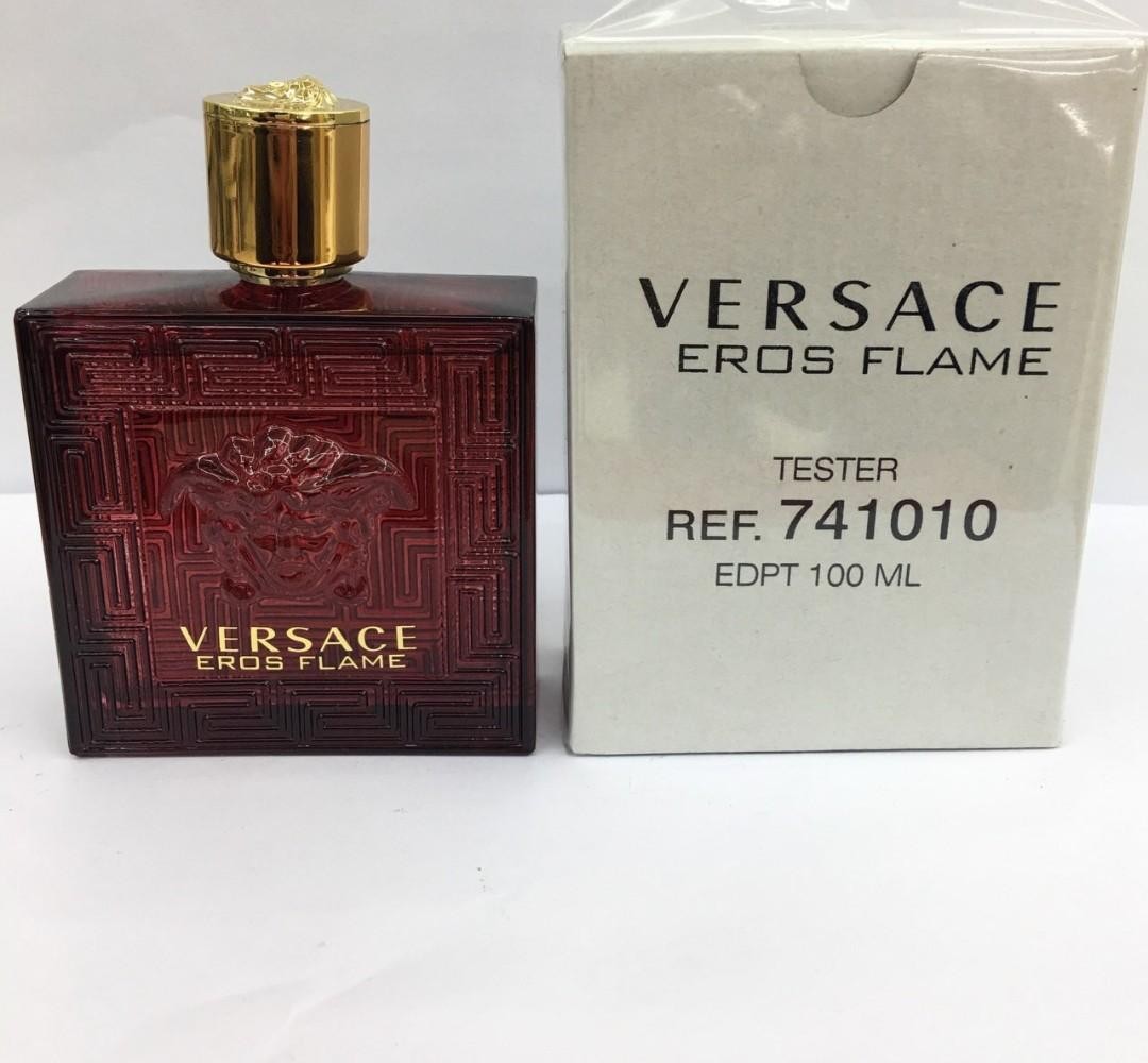 Версаче флейм. Versace Eros Flame men Tester 100ml EDP. Versace Eros тестер 100 ml. Versace Eros m EDP 100 ml Tester. Versace Eros Flame men EDP 100ml.