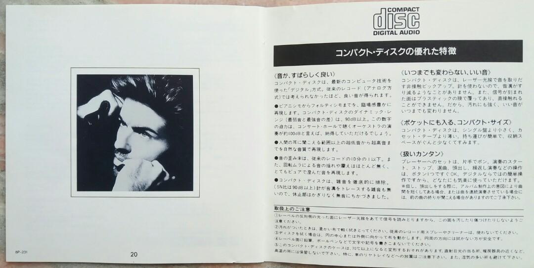 清屋 George Michael Faith 87年日版舊版cd 全11曲 30 11a7 欠側紙碟新附歌詞 歌詞書封底有少黄 自藏品出讓wham 興趣及遊戲