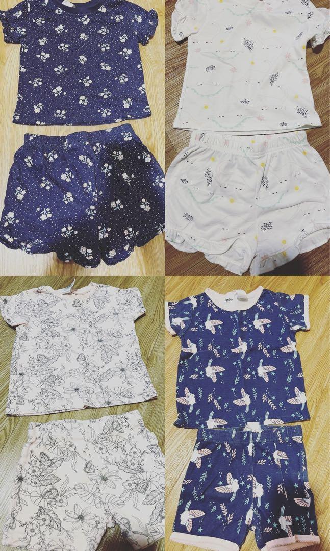 Girls Pajamas Sleepwear PJ Home set Short sleeve Shorts Anko Kmart Aussie