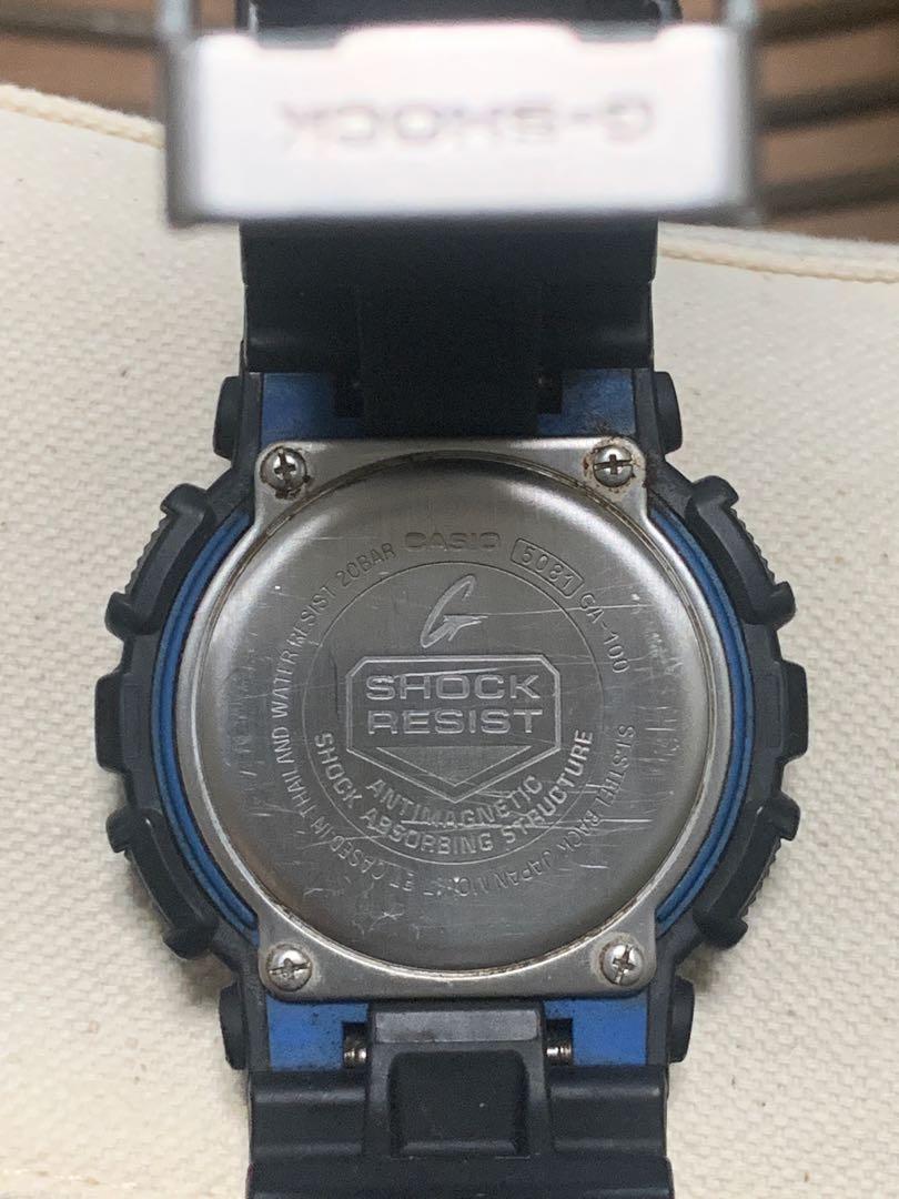 G shock ga outlet 100 blue black