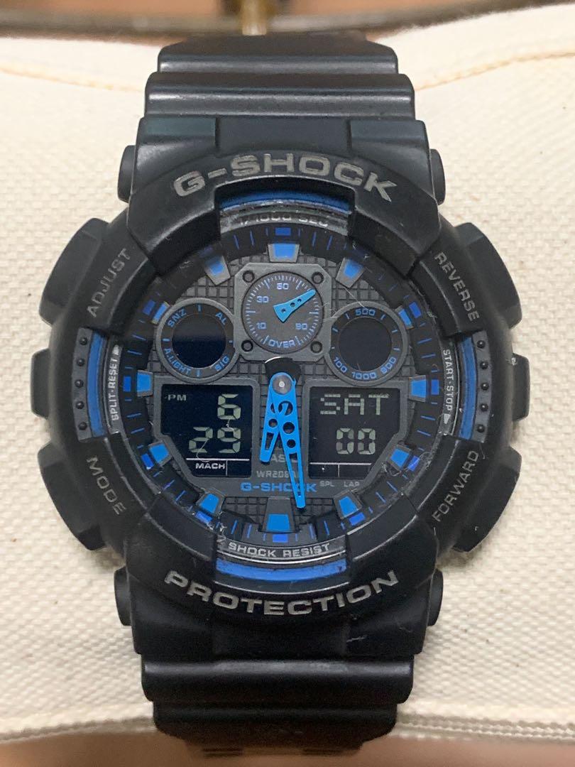 G shock ga 100 blue outlet