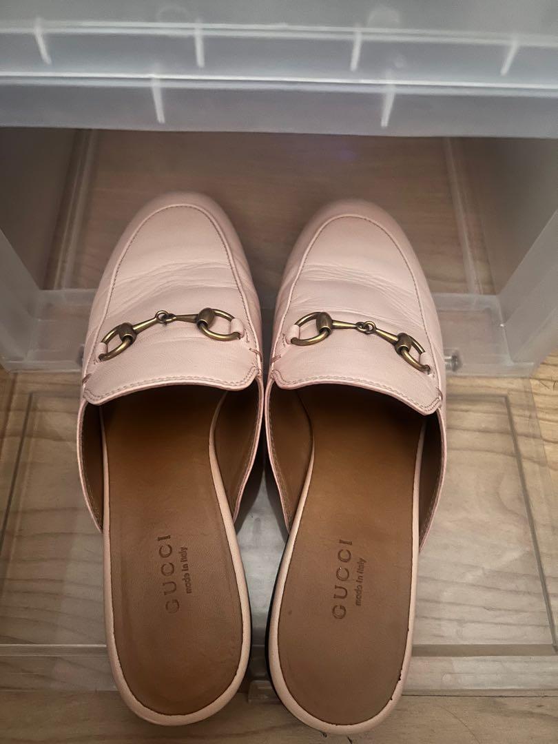 Gucci Princetown Mules (Category: Flats & Sandals) located in Quezon City. Submitted by irispx (Listing ID 1167246478, Image 2). Description: Authentic Gucci Princetown Mules in Pink Beige Color Women’s 37 With Box, Dustbag Message for More Photos. Negotiable!.