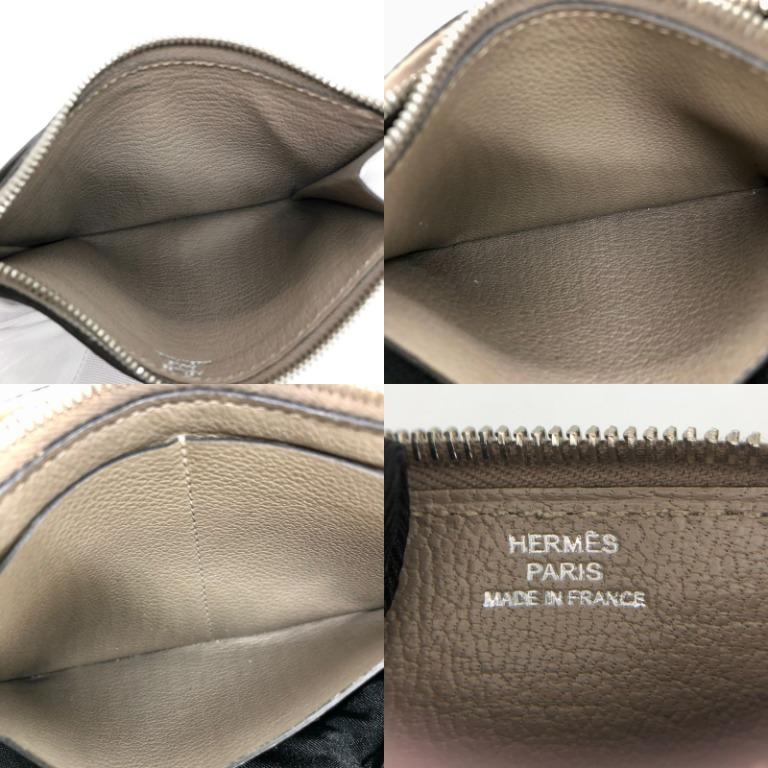 HERMES CITY ZIPPE CARD C STAMP 227012466, Luxury, Bags & Wallets on