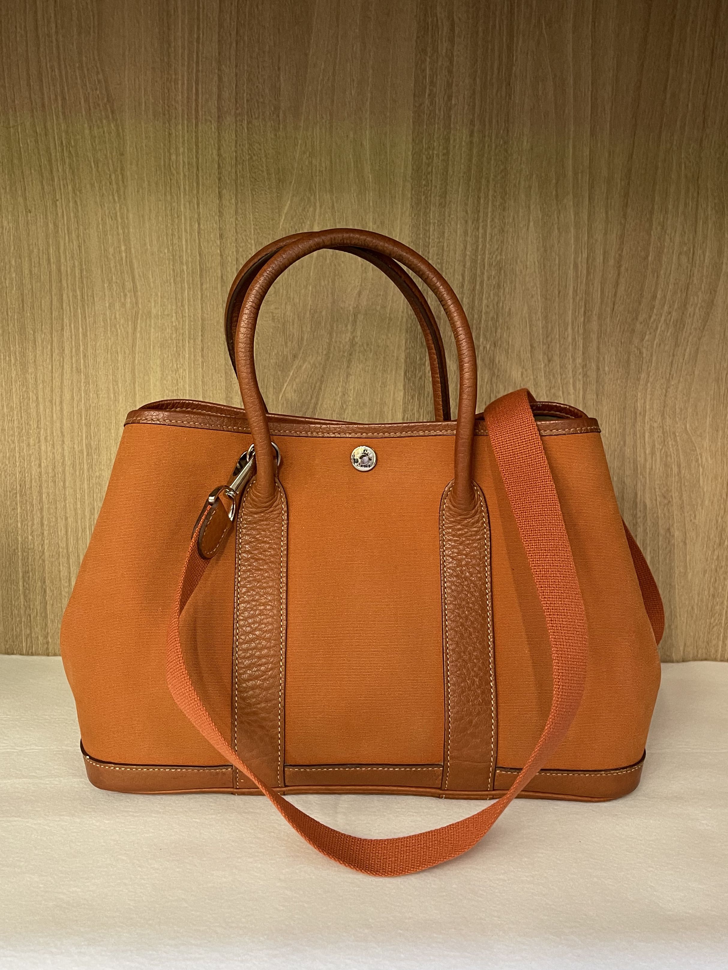 Hermes Garden party 30 with sling, Luxury, Bags & Wallets on Carousell