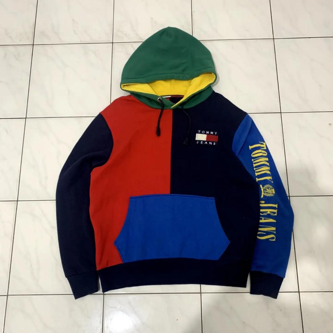 Hoodie tommy hilfiger 90s Colour block RARE