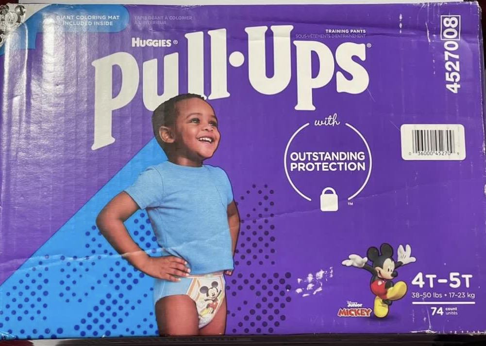 HUGGIES PULL UPS SIZE 4T5T 74pants, Babies & Kids, Bathing