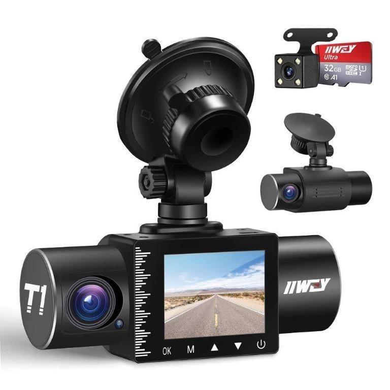 In Car Taxi CCTV 2.7" Screen Front & Rear Dual Camera HD Video Journey Recorder 