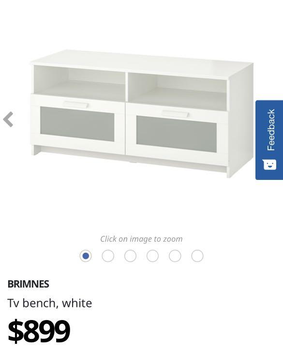 IKEA Brimnes TV Bench Stand, 傢俬＆家居, 傢俬, 書櫃、櫃子及架 Carousell