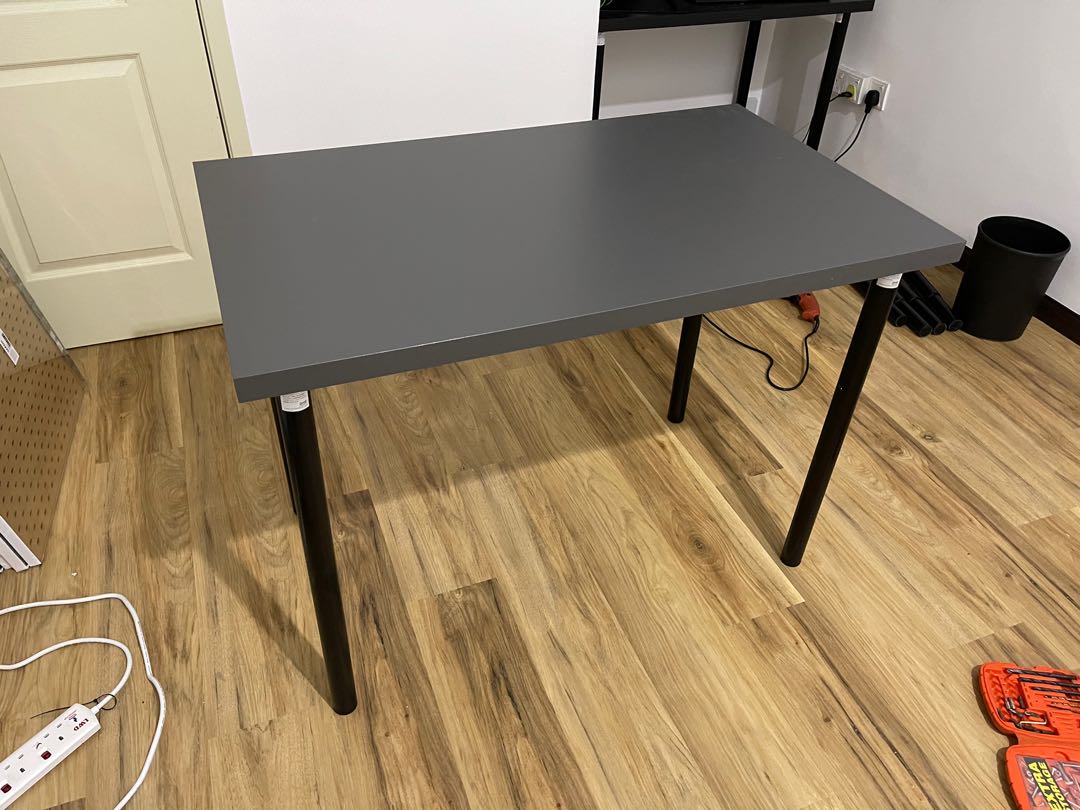 IKEA Linnmon Table with OLOV Table Leg ( Adjustable Height ), Furniture & Home Living, Furniture