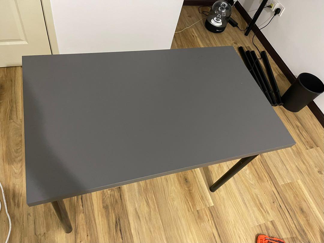 IKEA Linnmon Table with OLOV Table Leg ( Adjustable Height ), Furniture & Home Living, Furniture