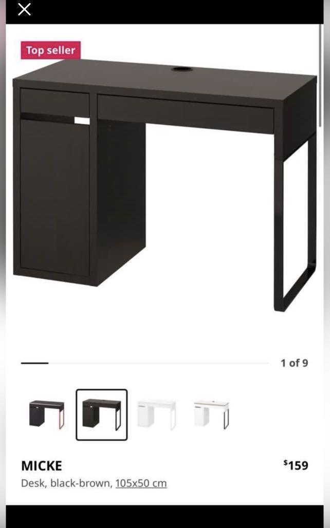 ikea micke desk, Furniture & Home Living, Furniture, Tables & Sets on