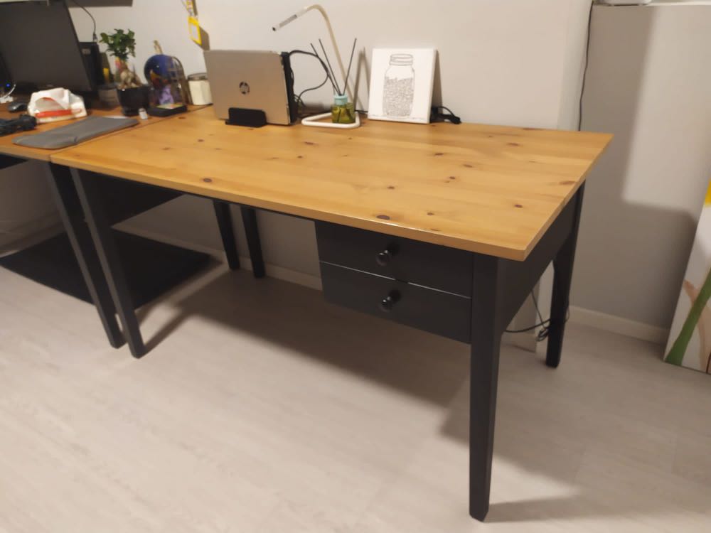 Fully assembled solid wood desk IKEA Great Condition