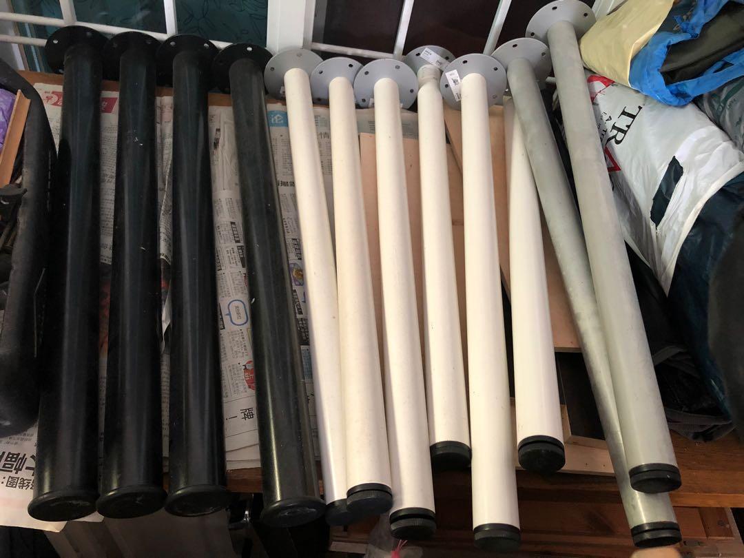 4 black Ikea table legs (70cm height), Furniture & Home Living