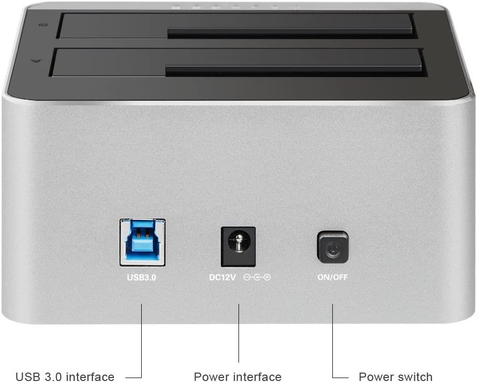 Inateck Aluminum USB 3.0 To SATA DualBay Hard Drive Docking Station