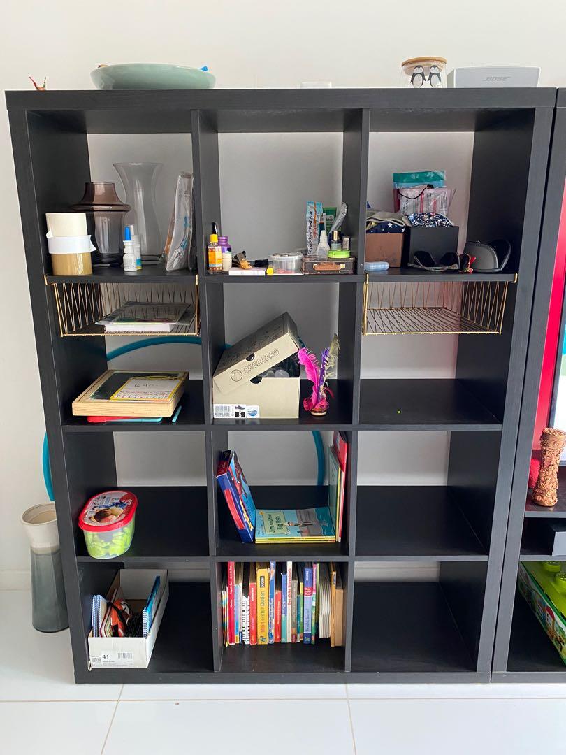 Kallax shelf 3x4 and 1x4 , Furniture & Home Living, Furniture, Shelves