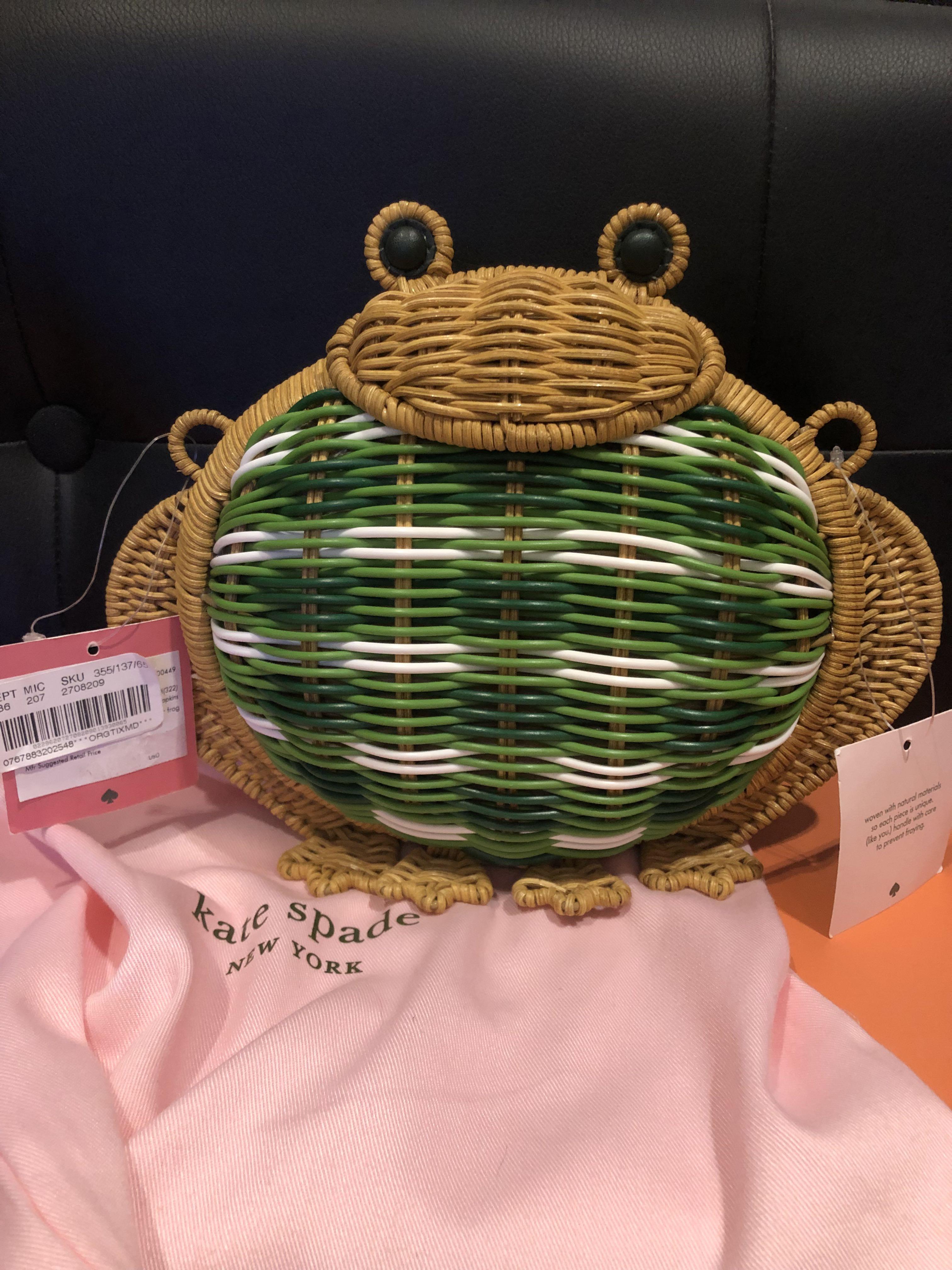 Frog wicker purse outlet