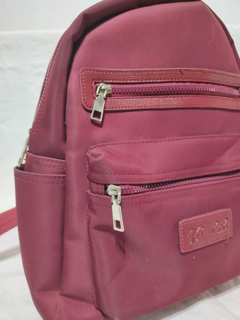Kimbel Backpack in Maroon, Women's Fashion, Bags & Wallets, Backpacks ...