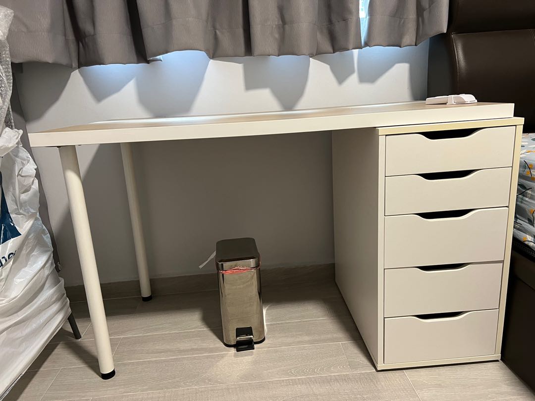 IKEA Lagkapten Table & Alex Drawer Unit, Furniture & Home Living