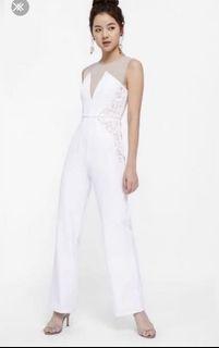 LB Love Bonito Titania laser-cut bustier jumpsuit, size S