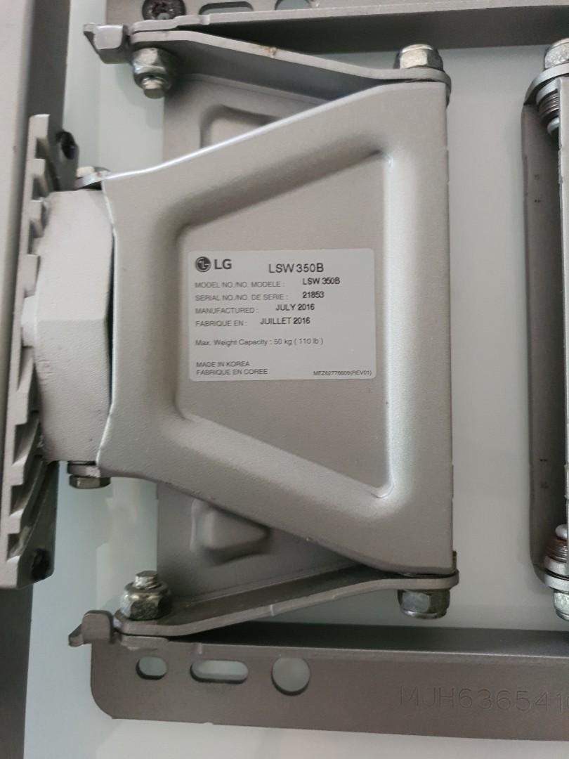 LG Ez slim swivel wall mount bracket LSW350B, TV & Home Appliances, TV