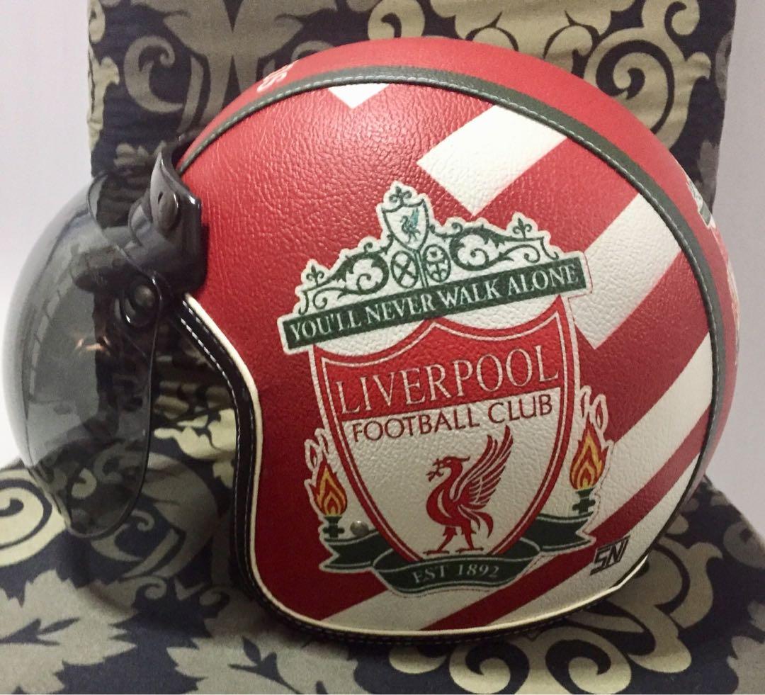 Liverpool Retro Helmet, Motorcycles, Motorcycle Accessories on Carousell
