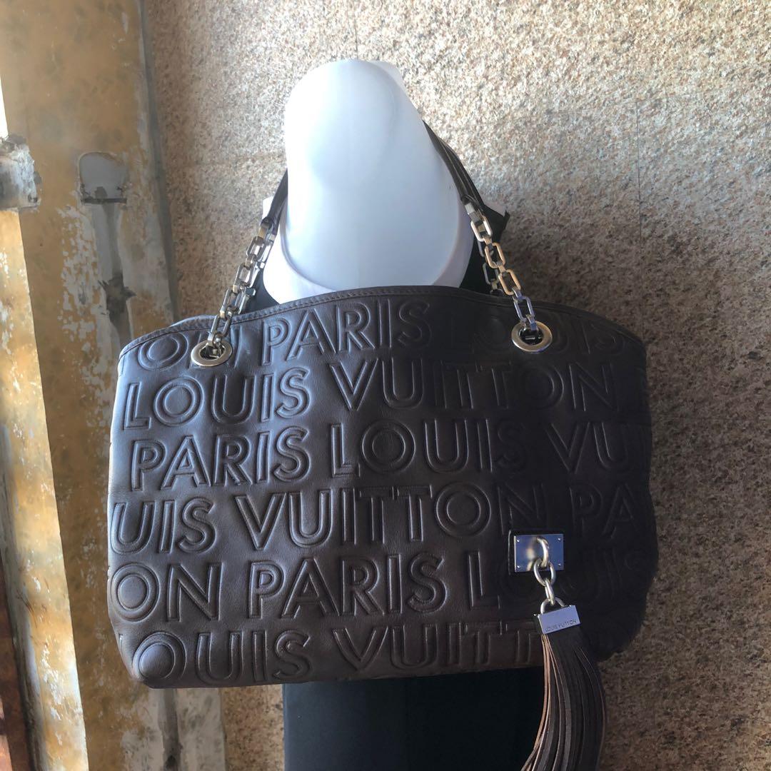 Louis Vuitton Embossed Leather Paris Souple Whisper GM Tote (SHF
