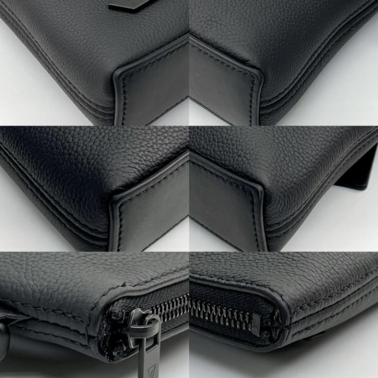 Louis Vuitton LOUIS VUITTON Mahina iPad Air Case Leather Orange LV Auth  46066