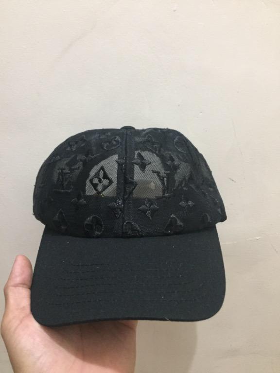 Louis Vuitton Embroidered Monogram Mesh Hat w/ Tags - Black Hats