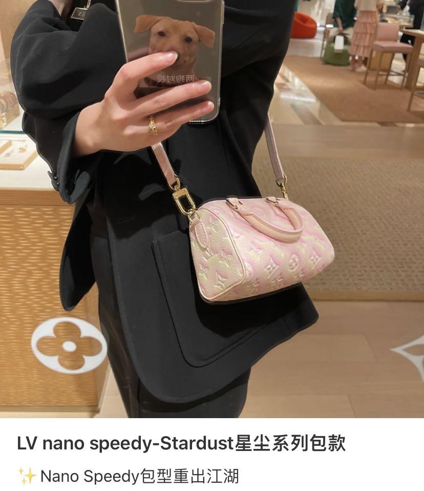 New Louis Vuitton Stardust Pink Nano Speedy 2022 With Strap