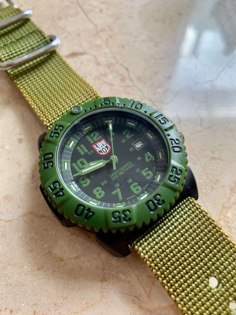Luminox 3041 series 3050 3950 green divers watch