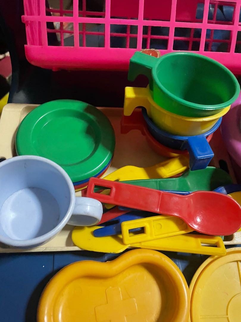 Luto Lutuan Cooking Toy Set (Category: Kids Toys) located in Caloocan City. Submitted by alexxxxx19 (Listing ID 1167346149, Image 2). Description: Sold as set! Included items are: - pot with alphabet letters - 4 plates, cups, and utensils - 1 extra cup - 1 tray - 1 cupcake maker set - 2 big bowls - 5 eggs - 1 fish - 1 carrot - 3 small items (seasoning, soda, apple) -2 extra plates - 1 tray - 1 lalagyan/crate Buy this with my other listing of pizz