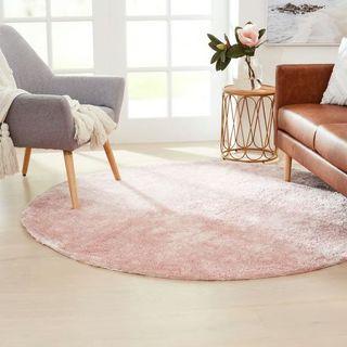 Luxe Round Blush Rug Carpet