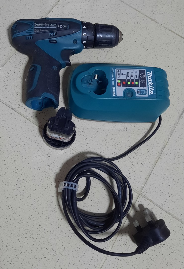Makita cordless drill 10.8v set, TV 