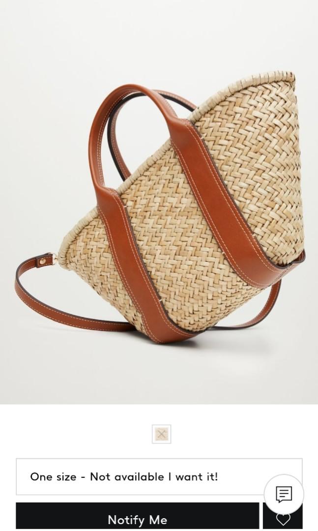 Mango double strap basket bag clearance